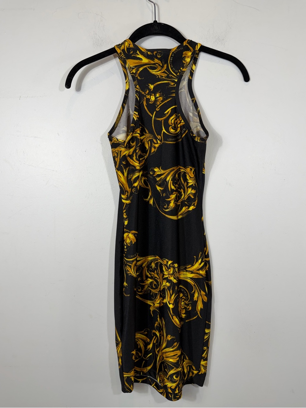 Versace Jeans Couture Baroque Print Bodycon Mini Dress Size 0 XS - Picture 2 of 14